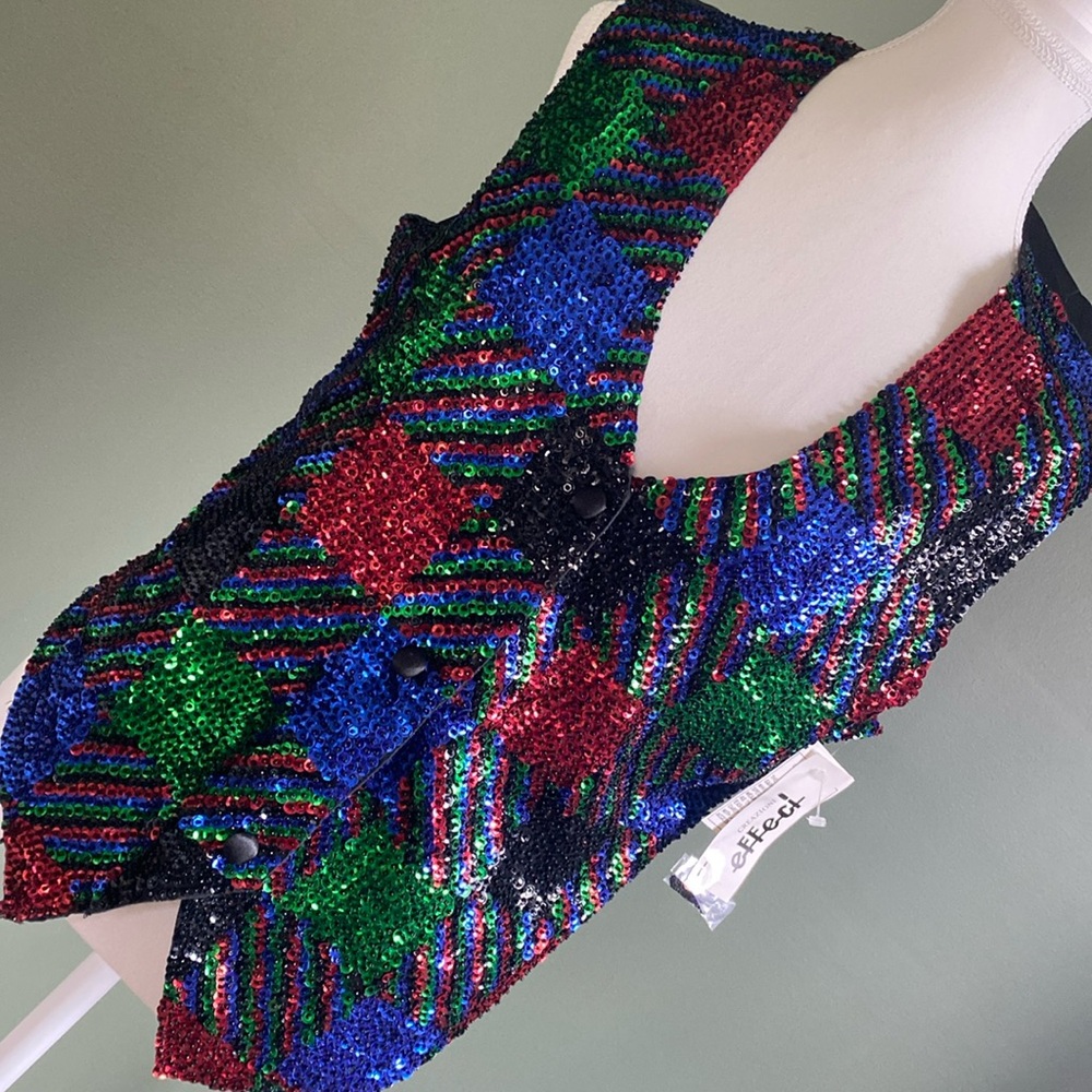 Creazioni effect sequin vest (size M)